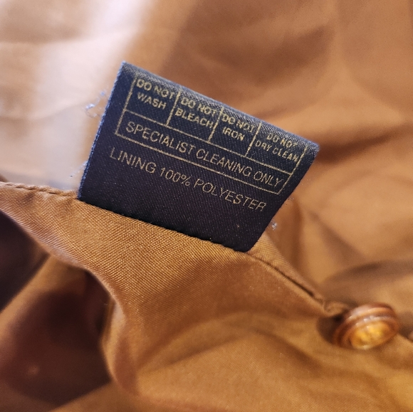 Mens suede bomber style jacket lightweight lined button up 4 pockets large tan - Picture 9 of 11